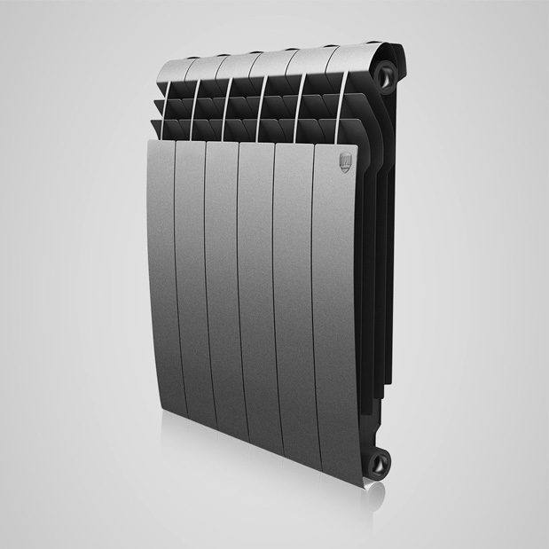 Радиатор биметаллический ROYAL THERMO BiLiner new 500-12 секц. (Silver Satin)